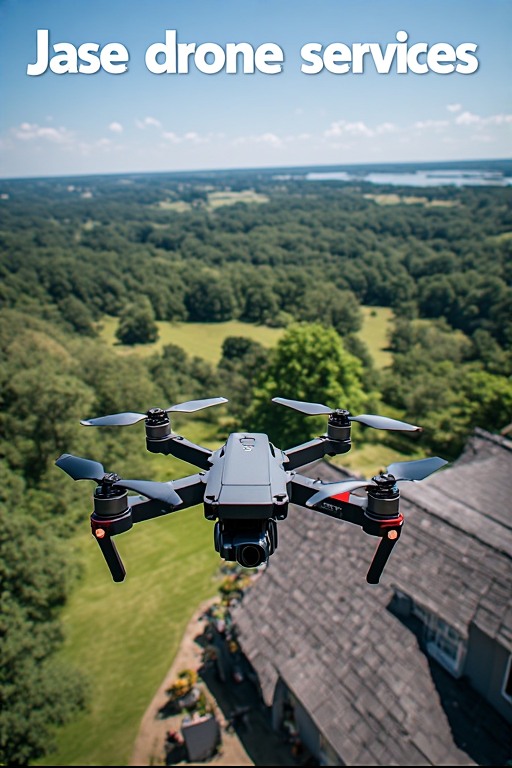 Drone aerial view of property for inspection